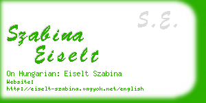 szabina eiselt business card